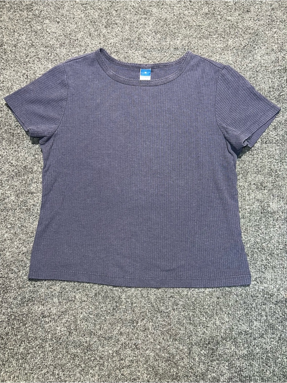 Old Navy Ribbed Short Sleeve Tee - Slate Blue